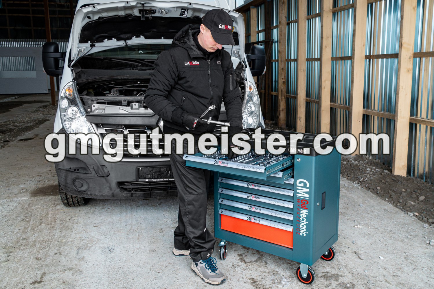 ШАФА-ВІЗОК ДЛЯ ІНСТРУМЕНТІВ GUT MECHANIC 7 ШУХЛЯД 900*770*460MM (ПЛАСТМАСОВИЙ СТІЛ, НА ЗАМОК) TTS00770 - фото 11